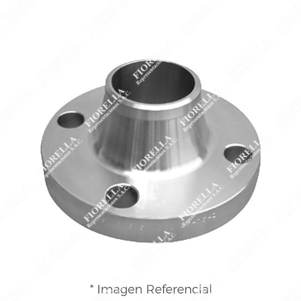 BRIDA CUELLO (WELDING NECK) ACERO INOXIDABLE ASTM A182 316/316L ANSI B16.5 CLASE 150 RF (RASED FACE) CUELLO SCH-40