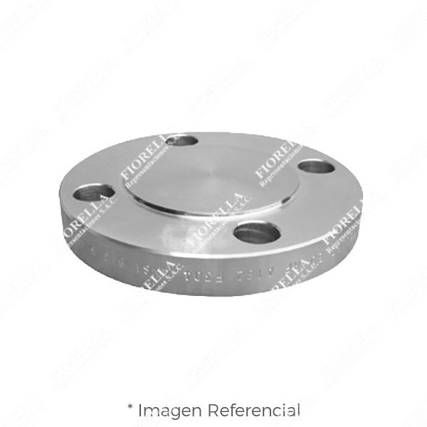 BRIDA CIEGA (BLIND) ACERO INOXIDABLE ASTM A182 316/316L ANSI B16.5 CLASE 150 RF (RAISED FACE)