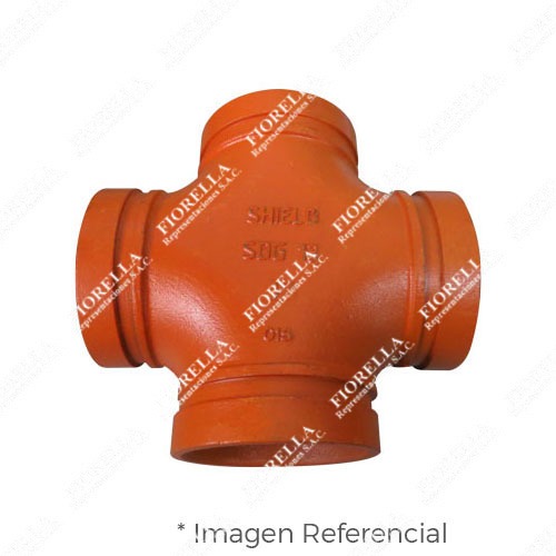 CRUZ (CROSS) RANURADO STANDAR FIERRO DUCTIL ASTM A536 CERTIFICACION UL/FM MOD. 180 MECH (JINAN MEIDE)