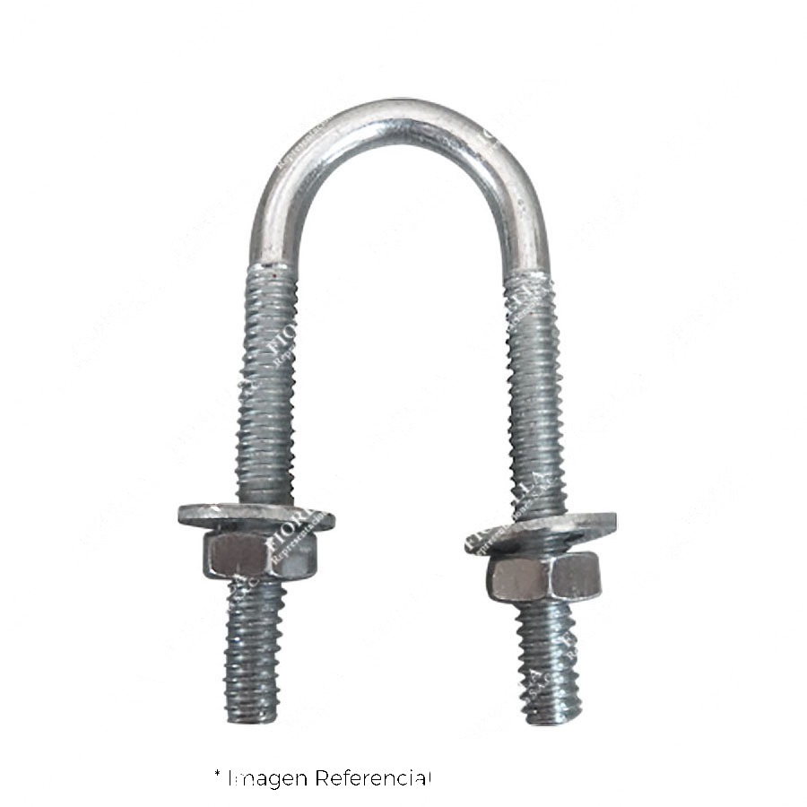 U. BOLT ZINCADO VARILLA 1/4"