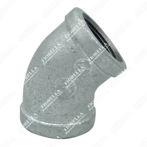 CODO (ELBOW) X 45 FIERRO MALEABLE GALVANIZADO ASTM A197 CLASE 150 ROSCA NPT UL/FM