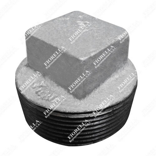 TAPON MACHO (PLUG) FIERRO MALEABLE GALVANIZADO ASTM A197 CLASE 150/300 ROSCA NPT UL/FM