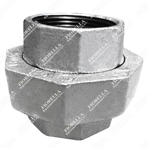 UNION UNIVERSAL O TUERCA UNION (UNION) DE FIERRO MALEABLE GALVANIZADO ASTM A197 CLASE 150 ROSCA NPT UL/FM