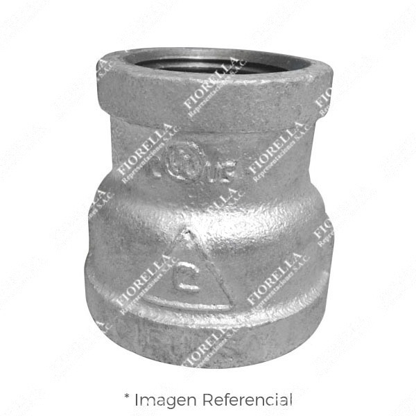 REDUCCION CAMPANA (REDUCING COUPLING) REFORZADO FIERRO MALEABLE GALVANIZADO A197 CLASE 150 ROSCA NPT (B1.20.1) CERTIFICADO UL/FM CIFUNSA