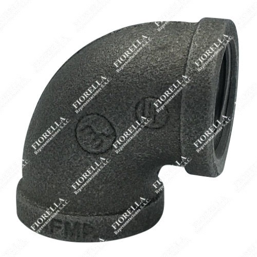 CODO (ELBOW) X 90 FIERRO MALEABLE ASTM A197 CLASE 150 ROSCA NPT UL/FM