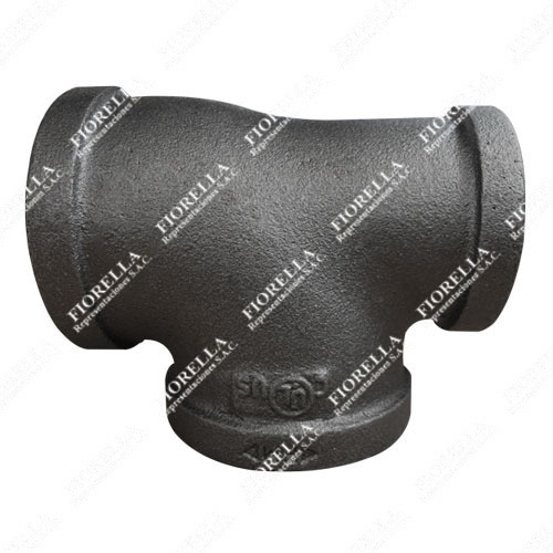 TEE REDUCTORA (REDUCING TEE) FIERRO MALEABLE NEGRO ASTM A197 CLASE 150 ROSCA NPT UL/FM