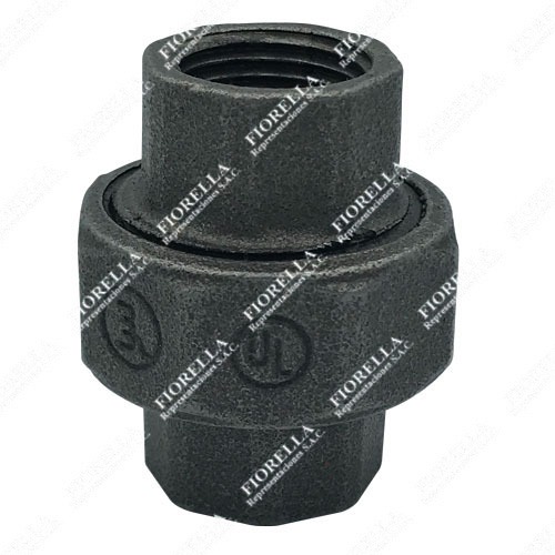 UNION UNIVERSAL O TUERCA UNION (UNION) DE FIERRO MALEABLE ASTM A197 CLASE 150 ROSCA NPT UL/FM
