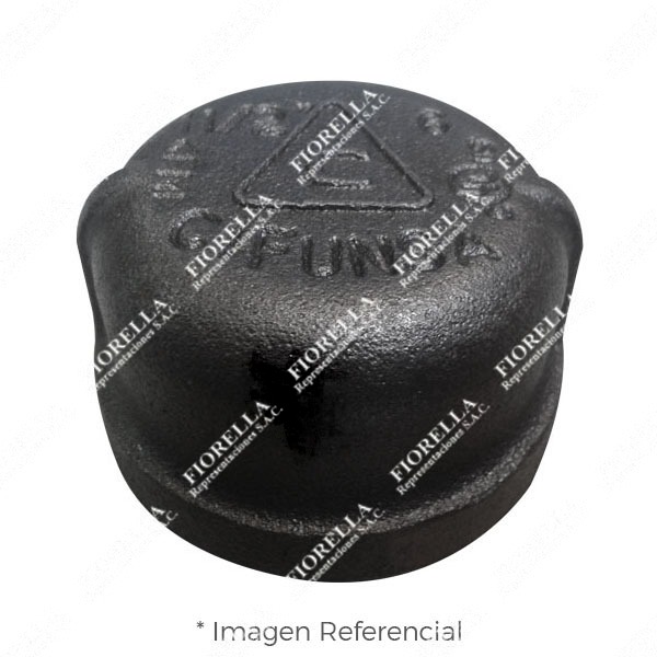 TAPON HEMBRA (CAP) REFORZADO FIERRO MALEABLE NEGRO A197 CLASE 150 ROSCA NPT (B1.20.1) CERTIFICACION UL/FM CIFUNSA