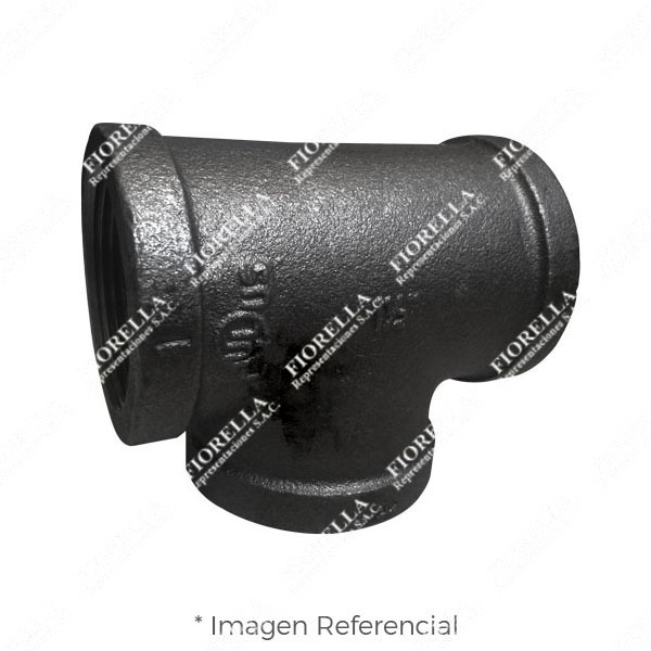 TEE ESTANDAR (TEE EQUAL) REFORZADO FIERRO MALEABLE NEGRO A197 CLASE 150 ROSCA NPT (B1.20.1) CERTIFICACION UL/FM CIFUNSA