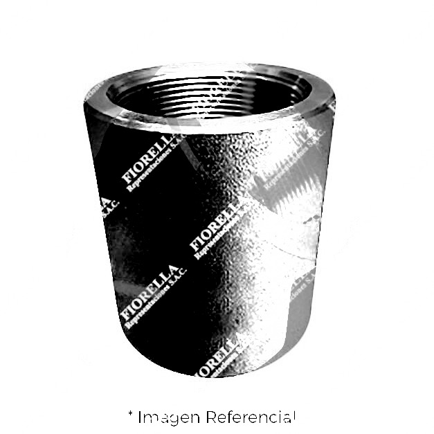 COPLA REDUCTORA (REDUCING COUPLING) DE ACERO FORJADO ASTM A105 DISEÑO ASME / ANSI B16.11 CLASE 3000 EXTREMOS ROSCADOS NPT