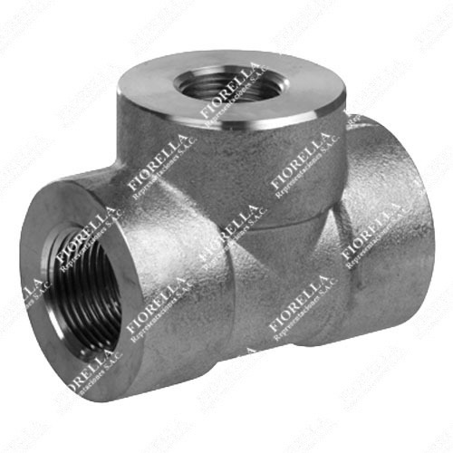 TEE REDUCTORA (TEE REDUCER) DE ACERO FORJADO ASTM A105 DISEÑO ASME / ANSI B16.11 CLASE 3000 EXTREMOS ROSCADOS NPT