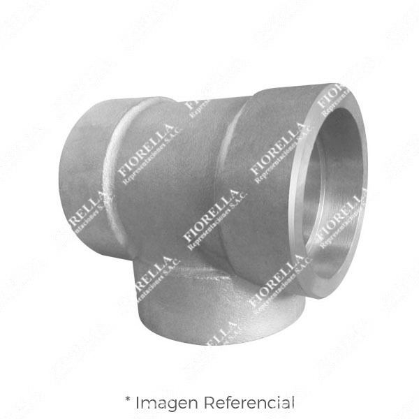 TEE (TEE EQUAL) DE ACERO INOXIDABLE FORJADO ASTM A182 CALIDAD 304 CLASE 3000 EXTREMOS SOLDABLES (SOCKET WELD)
