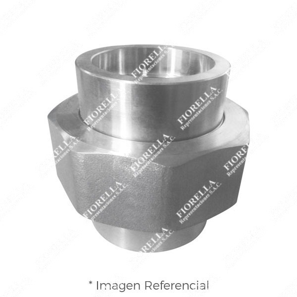 UNIÓN UNIVERSAL O TUERCA UNIÓN (UNION) DE ACERO INOXIDABLE FORJADO ASTM A182 CALIDAD 304 CALIDAD 3000 EXTREMOS SOLDABLES (SOCKET WELD)