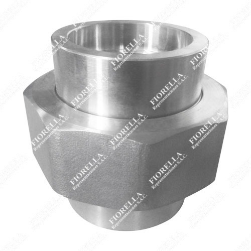 UNIÓN UNIVERSAL O TUERCA UNIÓN (UNION) DE ACERO INOXIDABLE FORJADO ASTM A182 CALIDAD 316 CLASE 3000 EXTREMOS SOLDABLES (SOCKET WELD)