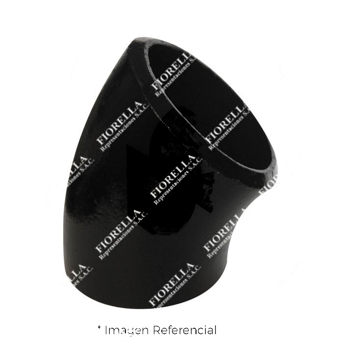 CODO (ELBOW BUTT WELDING) X 45 DE ACERO A234 WPB B16.9 SCH-80 O XS EXTREMOS SOLDABLES MARCA "FR"
