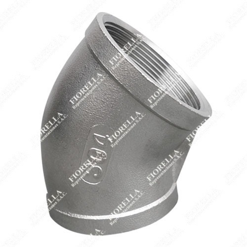 CODO INOX. X 45 C-304 C/ROSCA X 150 LBS.