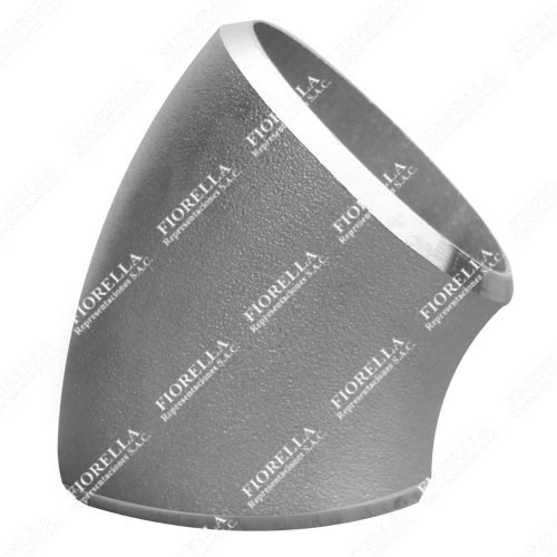 CODO X 45 ACERO INOXIDABLE ASTM A403 316L SCH-40S LONG RADIUS ASME / ANSI B16.9 SOLDABLE BW (BUTT WELD)