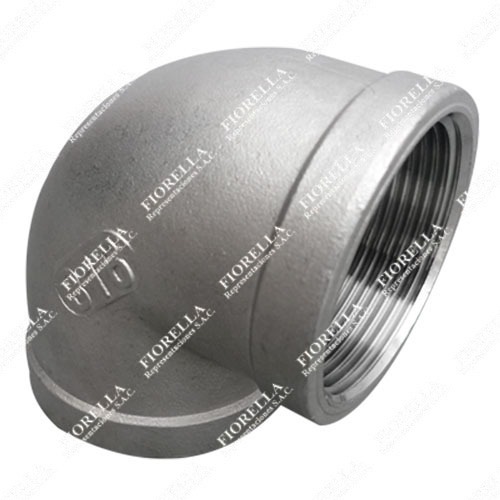 CODO INOX. X 90 C-316 C/ROSCA X 150 LBS.