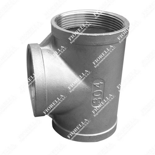 TEE AC. INOX. C-304 C/ROSCA X 150 LBS.