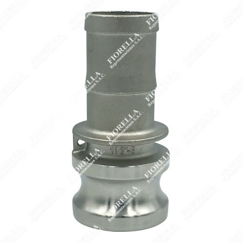 CAMLOCK TIPO "E" ACERO INOXIDABLE SS316 ACOPLE MACHO Y NIPLE MACHO PARA MANGUERA HGA