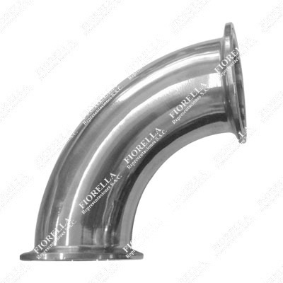 CODO 90° SANITARIO ASTM A270 304 3A EXTREMOS CLAMP