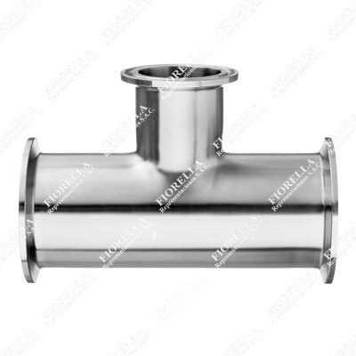 TEE REDUCTORA SANITARIA ASTM A270 304 EXTREMOS CLAMP