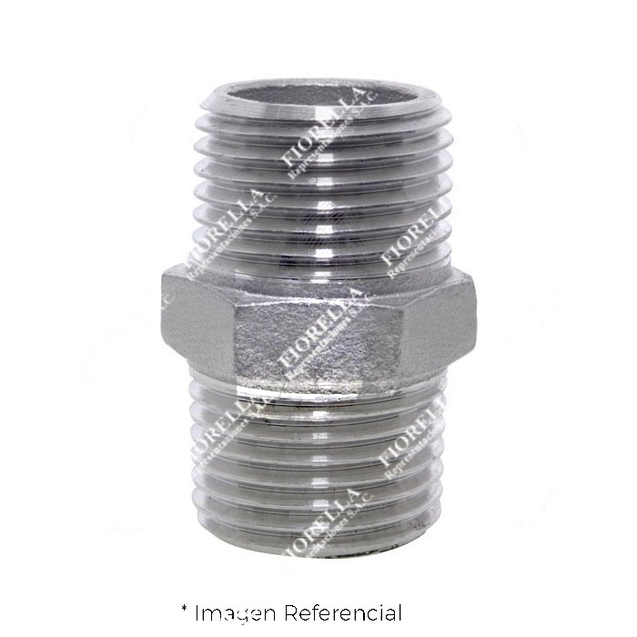 NIPLE HEXAGONAL INOX. C-304 X 150