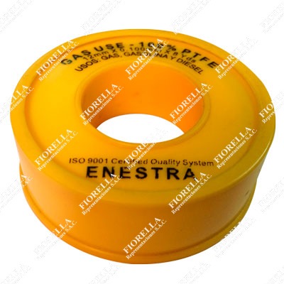 CINTA TEFLÓN AMARILLA P/GAS 12MM X 0.100MM X 8 YDS ENESTRA