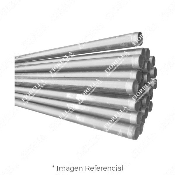 TUBO FE. GALVANIZADO SERIE I (STANDAR) ISO 65 ERW NPT X 6.4 MT.