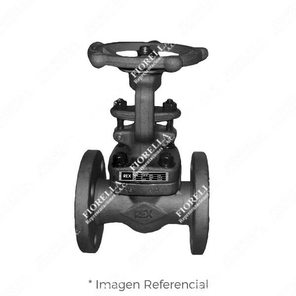 VÁLVULA COMPUERTA ACERO FORJADO ASTM A105 ASIENTO 13% CR, CLASE 150 VÁSTAGO ASCENDENTE (OS&Y) BRIDADA ANSI B16.5 RF TIPO INDUSTRIAL REX