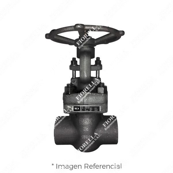 VÁLVULA COMPUERTA ACERO FORJADO ASTM A105 ASIENTO 13% CR. CLASE 1500 VASTAGO ASCENDENTE (OS&Y) ROSCA NPT TIPO INDUSTRIAL REX