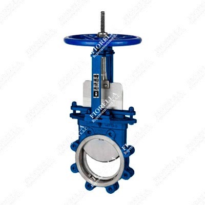 VÁLVULA CUCHILLA LUG ACERO AL CARBONO ASTM A216 WCB DISCO INOXIDABLE 316 ANSI B16.5 CLASE 150 ASIENTO HIGH PERFOMANCE (METAL/METAL) TIPO INDUSTRIAL REX