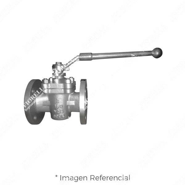 VÁLVULA MACHO ACERO AL CARBONO ASTM A216 WCB CLASE 150 BRIDADA ASME B16.5 RF TIPO INDUSTRIAL REX