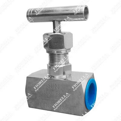 VÁLVULA AGUJA (TIPO GLOBO) INOXIDABLE 316 (CF8M) ROSCA NPT H/H X 6000 WOG TIPO INDUSTRIAL SUN