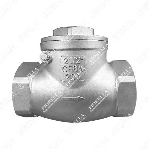 VÁLVULA CHECK SWING INOXIDABLE 316 (CF8M) 200 PSIG ROSCA NPT TIPO INDUSTRIAL SUN