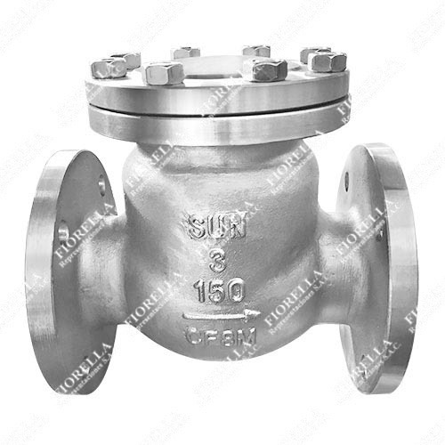 VÁLVULA CHECK SWING INOXIDABLE 316 (CF8M) CLASE 150 BRIDADA ANSI RF TIPO INDUSTRIAL SUN