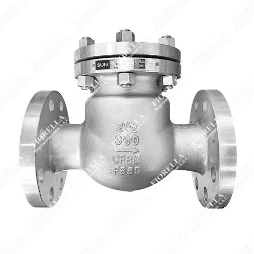 VÁLVULA CHECK SWING INOXIDABLE 316 (CF8M) CLASE 300 BRIDADA ANSI RF TIPO INDUSTRIAL SUN