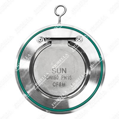 VÁLVULA TIPO UNI CHECK DISCO SIMPLE INOXIDABLE 316 (CF8M) WAFER CON JUNTA TEFLÓN TIPO INDUSTRIAL SUN