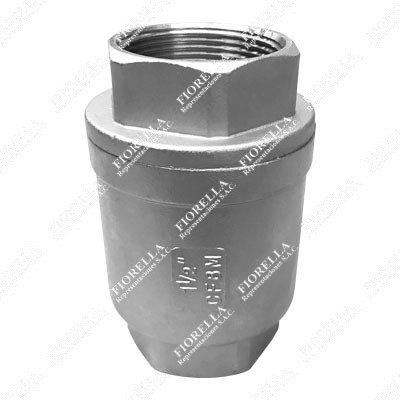 VÁLVULA CHECK TIPO SPRING USO VERTICAL INOXIDABLE 316 (CF8M) PN16 ROSCA NPT TIPO INDUSTRIAL SUN