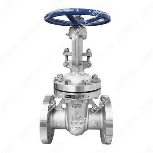 VÁLVULA COMPUERTA INOXIDABLE 316 (CF8M) CLASE 300 BRIDADA ANSI RF V/A TIPO INDUSTRIAL SUN